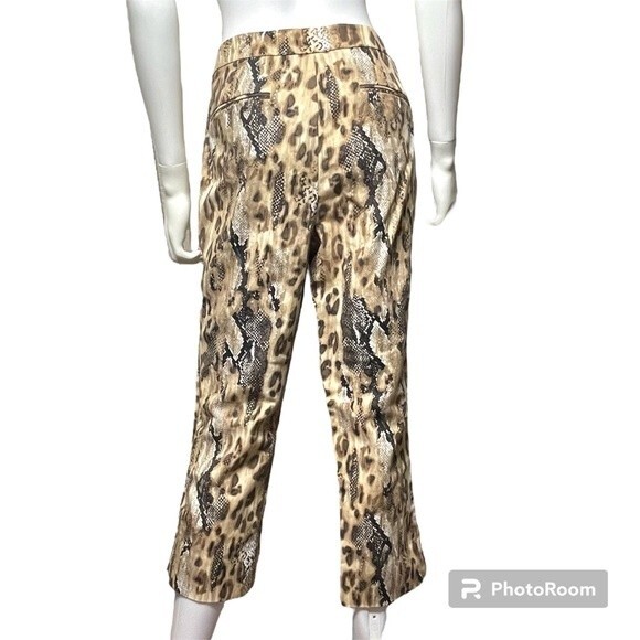 Chico's So Slimming Brigitte Animal Snake Print Crop Pants Chico's Size 2 (12) - Picture 2 of 10